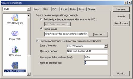 Capture de la fen�tre de gravure