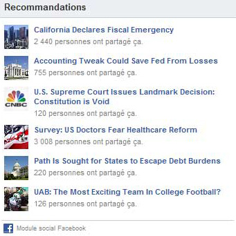 Exemple de la box de recommandation